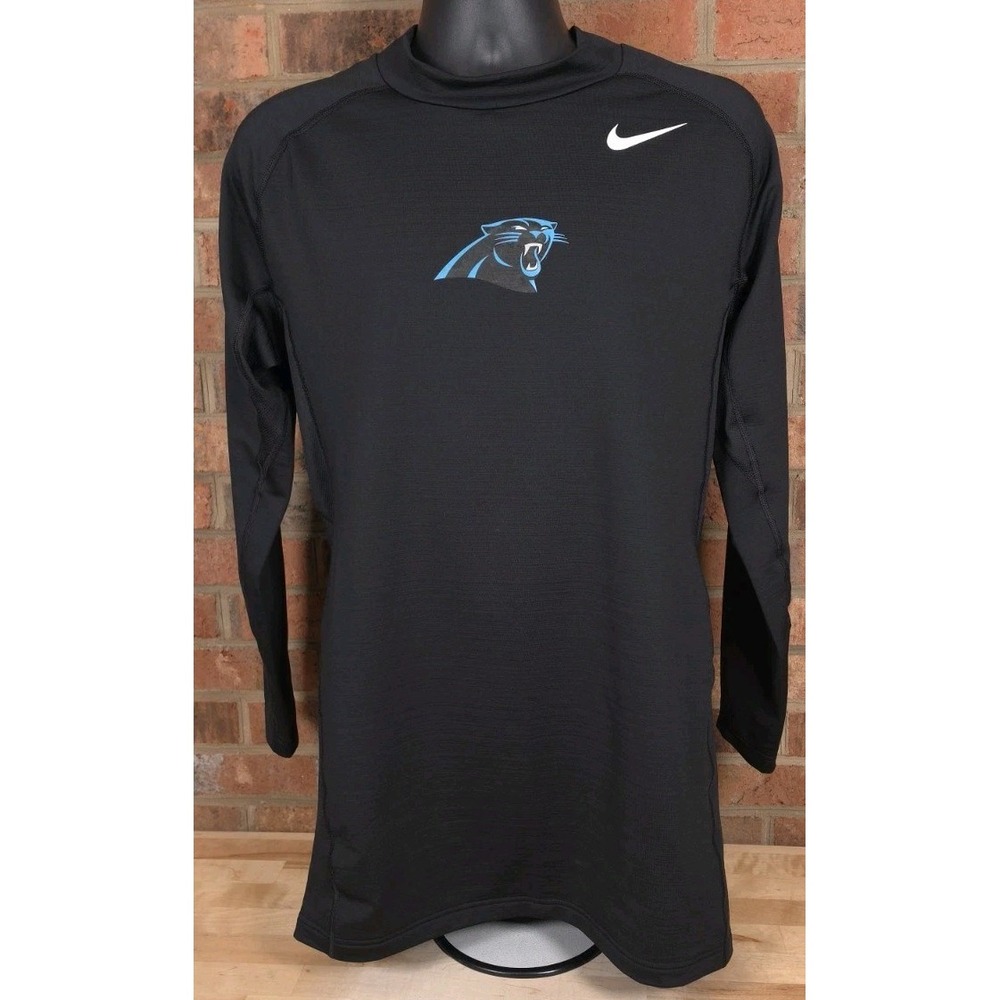Nike NFL Carolina Panthers On Field  Black Compression Shirt 3XL Long Sleeve